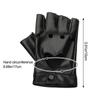 Women Men Dance Mittens Heart Mittens Five Finger Gloves PU Leather Gloves Ladys Driving Dress