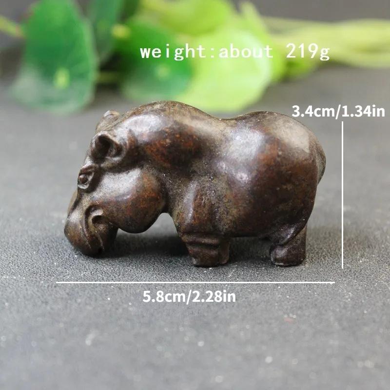 Тяжелый Бегемот Маленькая Статуэтка Украшения Для Стола Антикварные Гиппопотамы Фигурки Животных Миниатюры Чайные Домашние Животные Украшения Для Дома Ремесла