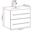 VidaXL Armoire Lavabo de Salle de Bain avec Bassin Intégré, Meuble sous Évier, Placard de Rangement, Organisateur de 3278774