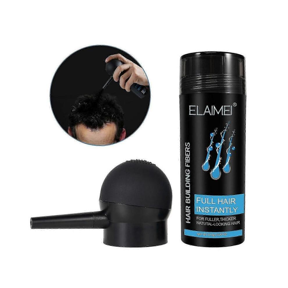 ELAIMEI 27.5g Hair Building Fibers with Spray Applicator Even Fine Spraying Full Hair Instantly for-3630258000117