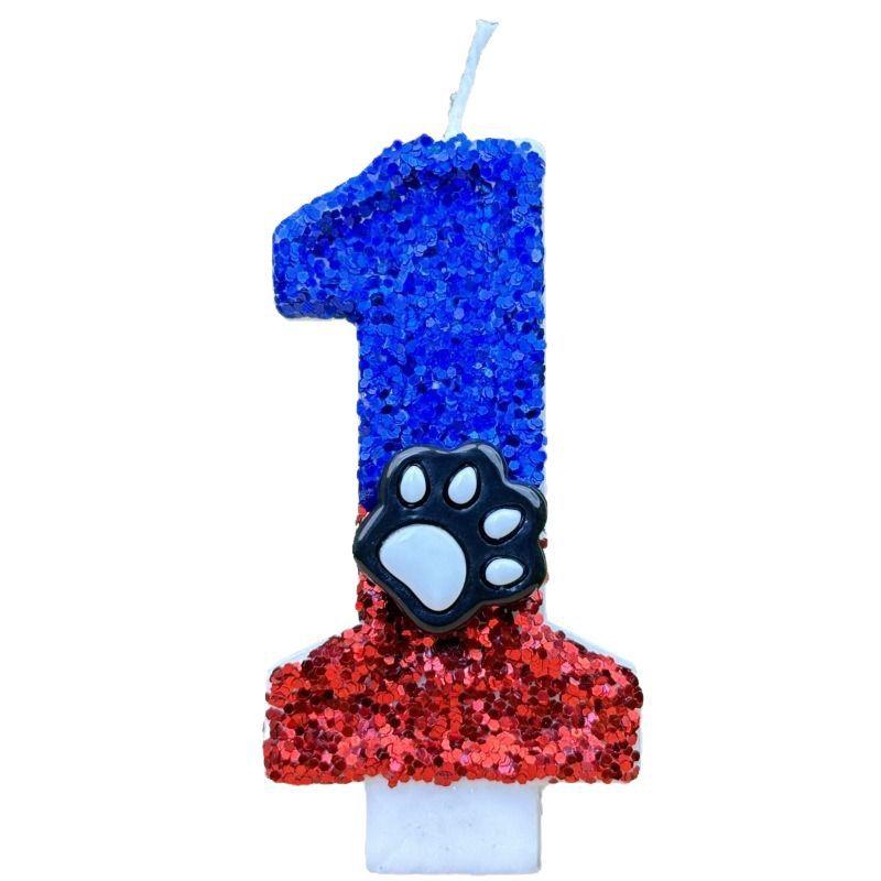 Cat Paw Dog Paw Bear Paw Digital Birthday Candle Cake First Birthday Candle