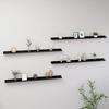 VidaXL Wall Shelves 4 Pcs Black 115x9x3 Cm