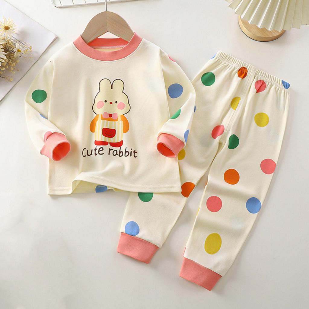 Детская одежда для дома и пижамы для мальчиков и девочек, комплекты с длинными рукавами и брюками