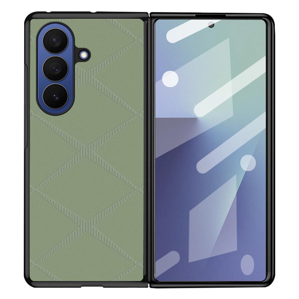 For Samsung Galaxy Z Fold7 5G Case X-Patterned TPU PU Leather PC Anti-Drop Phone Cover