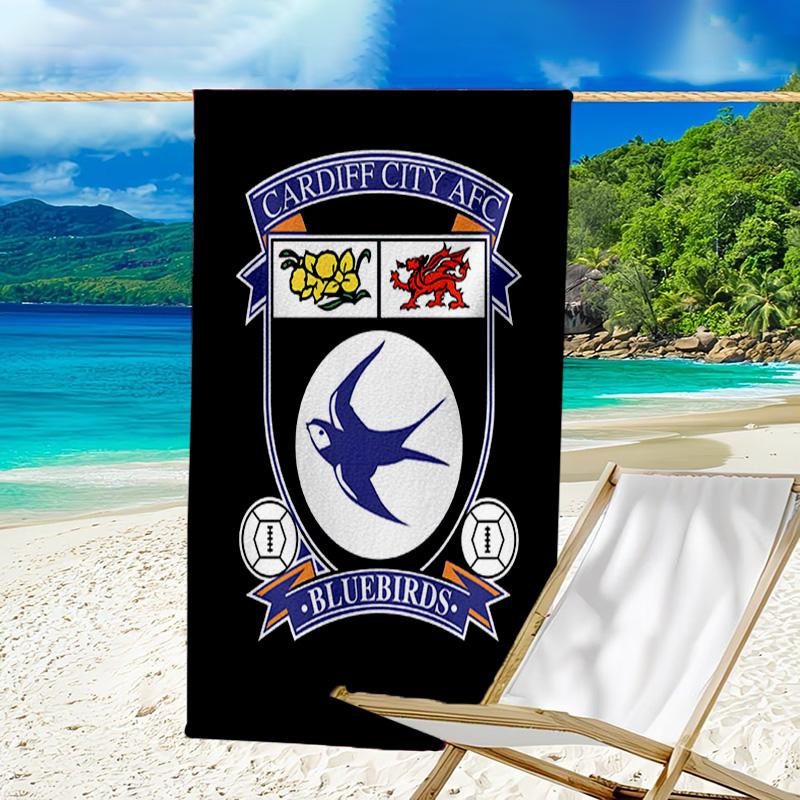 Card-iff Fc Crest Printed Beach Towel, Super Soft Microfiber, Perfect Gift Birthday, for Pool, Beach, Travel, for family and friends