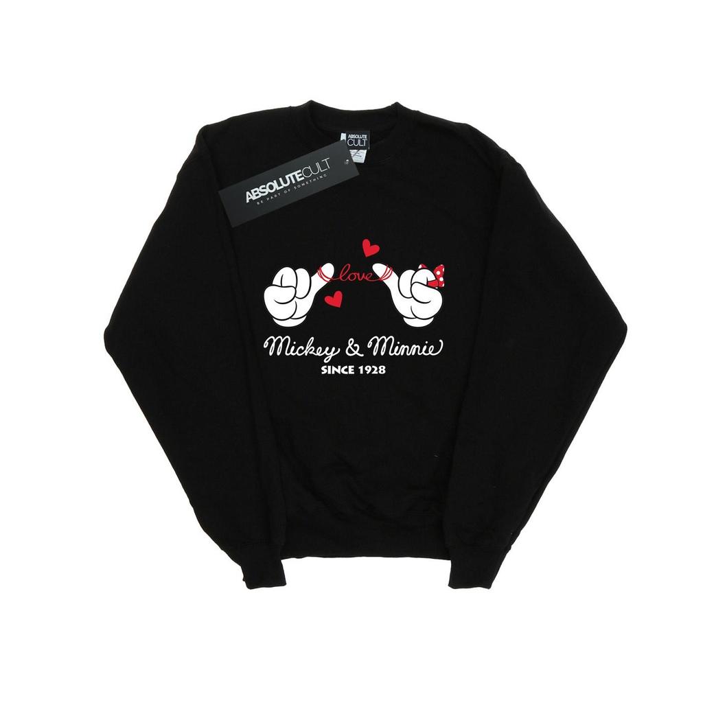 Disney Mens Mickey Mouse Love Hands Sweatshirt