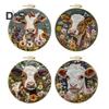 Набор для вышивки иглой Punch Needle Cartoon Highland Cow DIY Вышивка Набор с пяльцами Punch Needle Starter Craft Kit для взрослых и детей