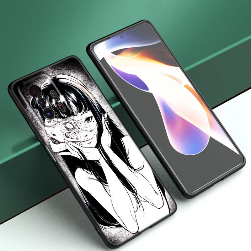 Junji Ito Terror Horror Anime Phone Case For Xiaomi Mi A2 8 9 SE Note 10 10T 11 12 Lite 9T 11T 12S 12T Pro A3 6X 12X Black Cover