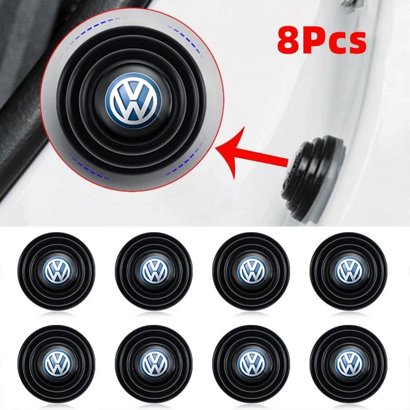 8Pcs Car Door Absorber Shockproof Anti Noise Pad Buffer Gasket For VW GTI Polo Golf Passat Tiguan Arteon Touareg Taigo Caddy ze4