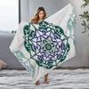 Boho Floral Mandala Blanket Aesthetic Throw Blanket Soft Fleece Throw Decorative Throw Blanket for Sofa Bed Couch Living Room Be