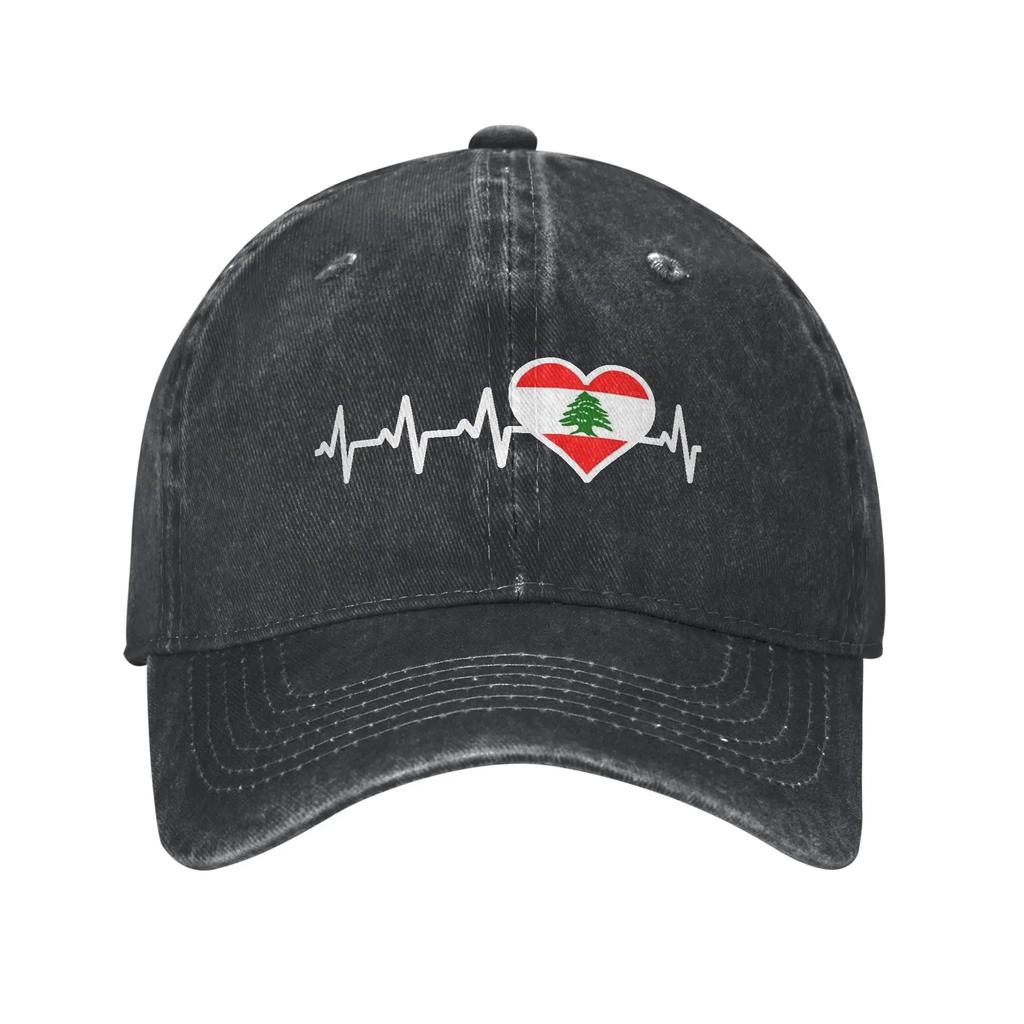 Lebanon Flag Heart Accessories Baseball Caps Unisex Casual Caps Hat Adjustable Trucker Hats Snapback Cap