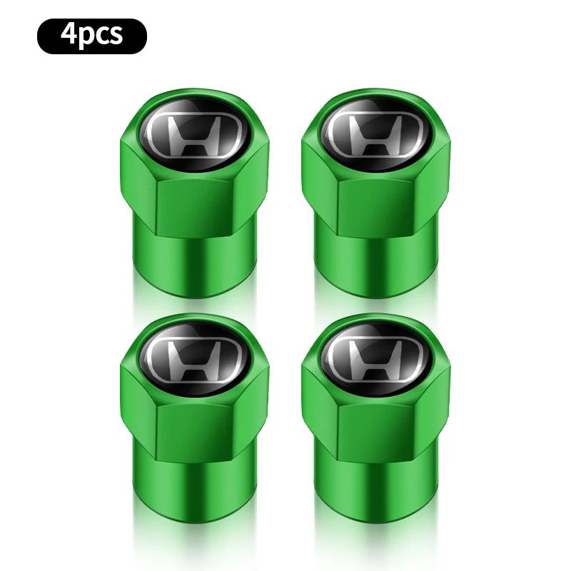 BWAD5 4Pcs Car Wheel Tire Valve Caps Airdust Covers For Honda City Civic FIT CRV Accord Jazz HRV Stepwgn Insight Odyssey Vezel CRZ
