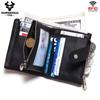 Humerpaul Fashion Women Wallets Genuine Leather Bi-fold Wallet Quality Designer RFID ID Card Holder With Coin Purse Chain Portfel Damski