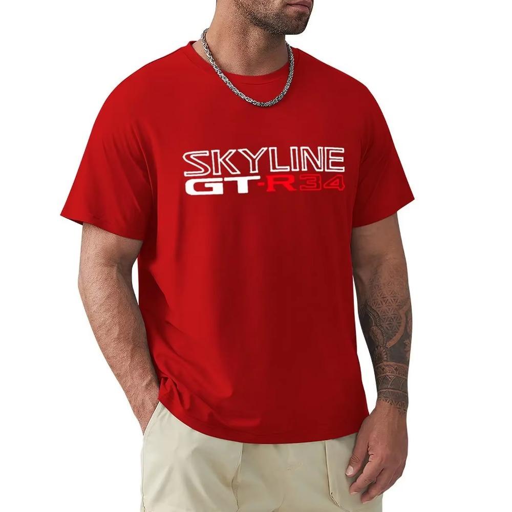 Новая рубашка Vision Street Wear Мужская футболка с логотипом Gt-r34 Футболка Harajuku с коротким рукавом Футболка с хлопковой графикой Топы