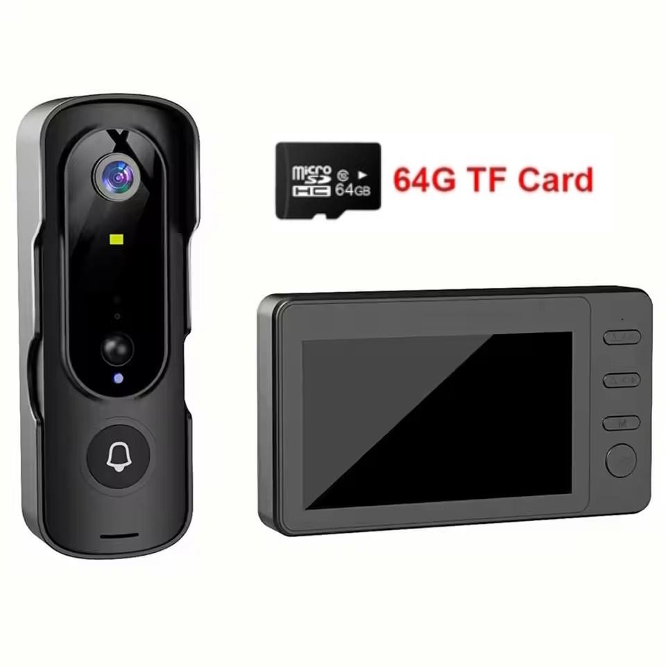 Беспроводной видеодомофон с двухсторонней голосовой связью, беспроводной видеодомофон с камерой и монитором, угол обзора 120 градусов, экран M2 4,3 дюйма