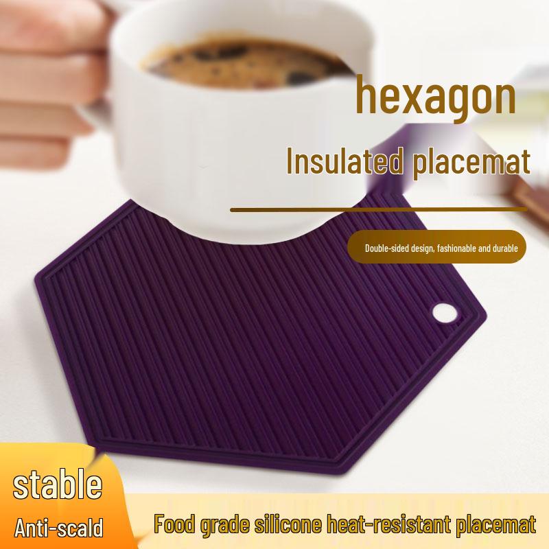 Силиконовые подставки-соты: Термостойкие, Нескользящие, Легко моющиеся, Четырехугольные Кухонные Настольные Коврики.