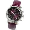Salvatore Marra Men's Chronograph Wristwatch with Faceted Glass, Purple, SM19104-SSPL