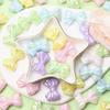 Candy Color 7Pcs 20.6*30mm Acrylic Bowknot Shape Loose Beads Handmade Handmade Material Phone Chain Making Creative Jewelry Accessories