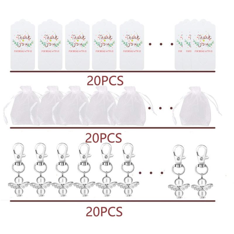 20 шт. брелок в форме ангела для свадьбы, дня рождения, крещения ребенка, причастия, подарок, рождественское украшение