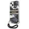 Etui do iPhone 13 Guess Czarne Moro z Paskiem Kamuflaż