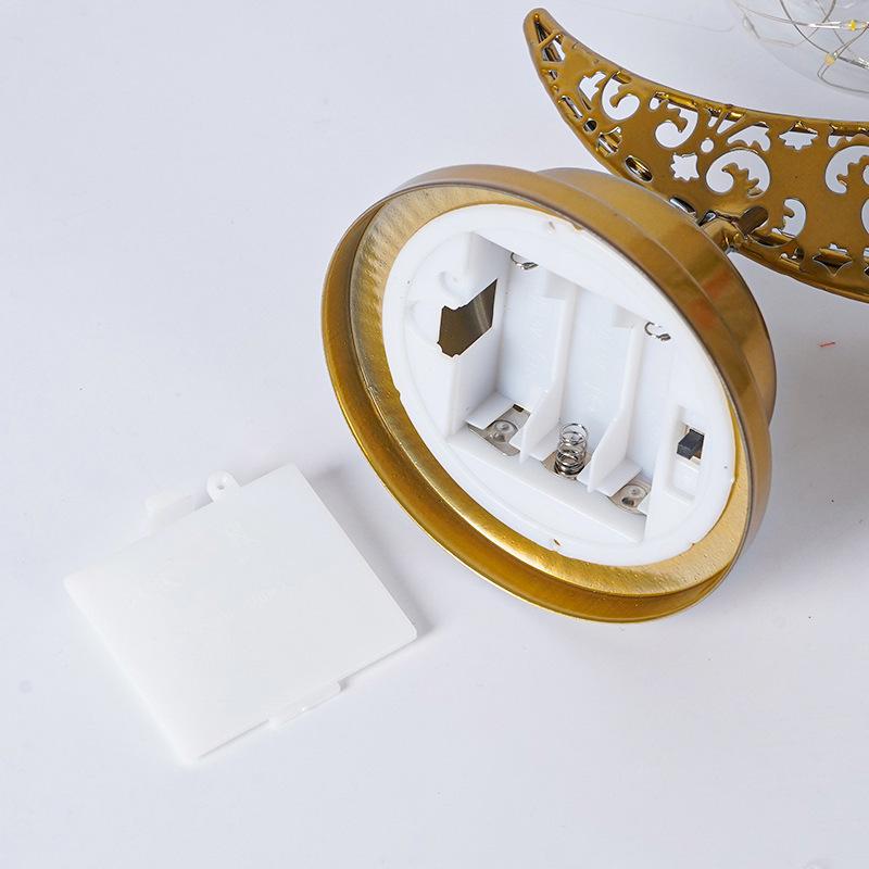 1Pc LED Desk Lamp with Hollowed Out Shape Moon Light Bedroom Decoration Small Night Light Atmosphere Light Arrangement