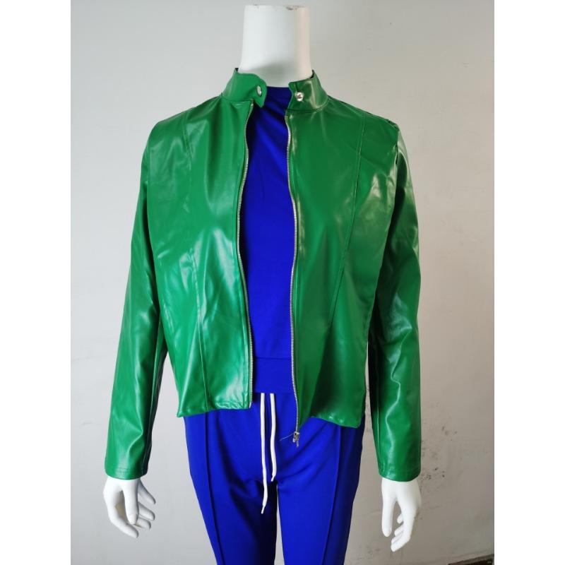 Осенне-зимняя модная кожаная куртка-пиджак женская, городская красота, высококлассный темперамент, с длинным рукавом, женская куртка-пиджак MJ0087