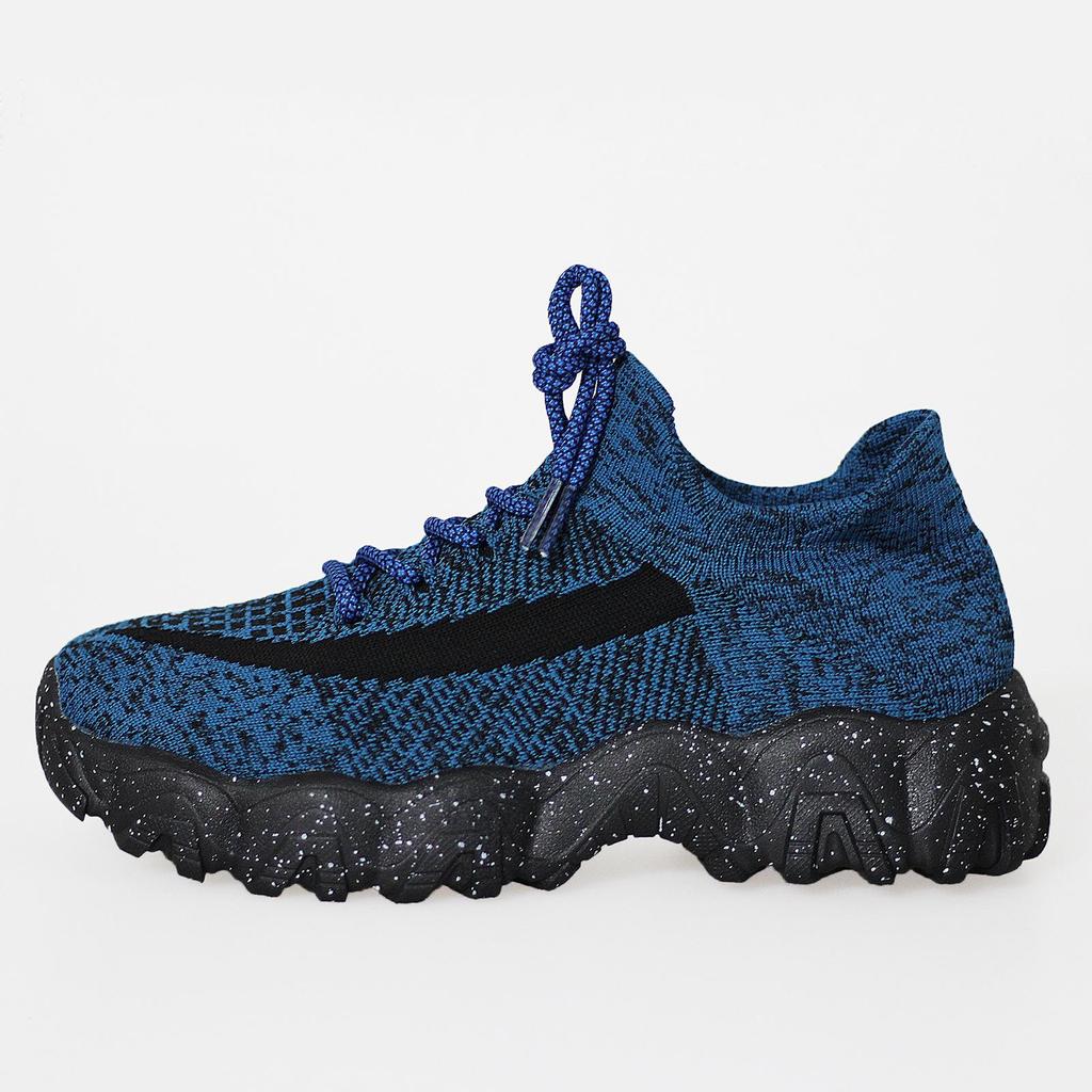 Мужские спортивные туфли больших размеров с дышащим носком из материала Flyknit - Повседневные кроссовки на шнуровке