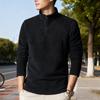 Men Tops Stand-up Collar Half Zipper Long Sleeve Polar Fleece Sweatshirt Soft Warm Breathable Sport Tops