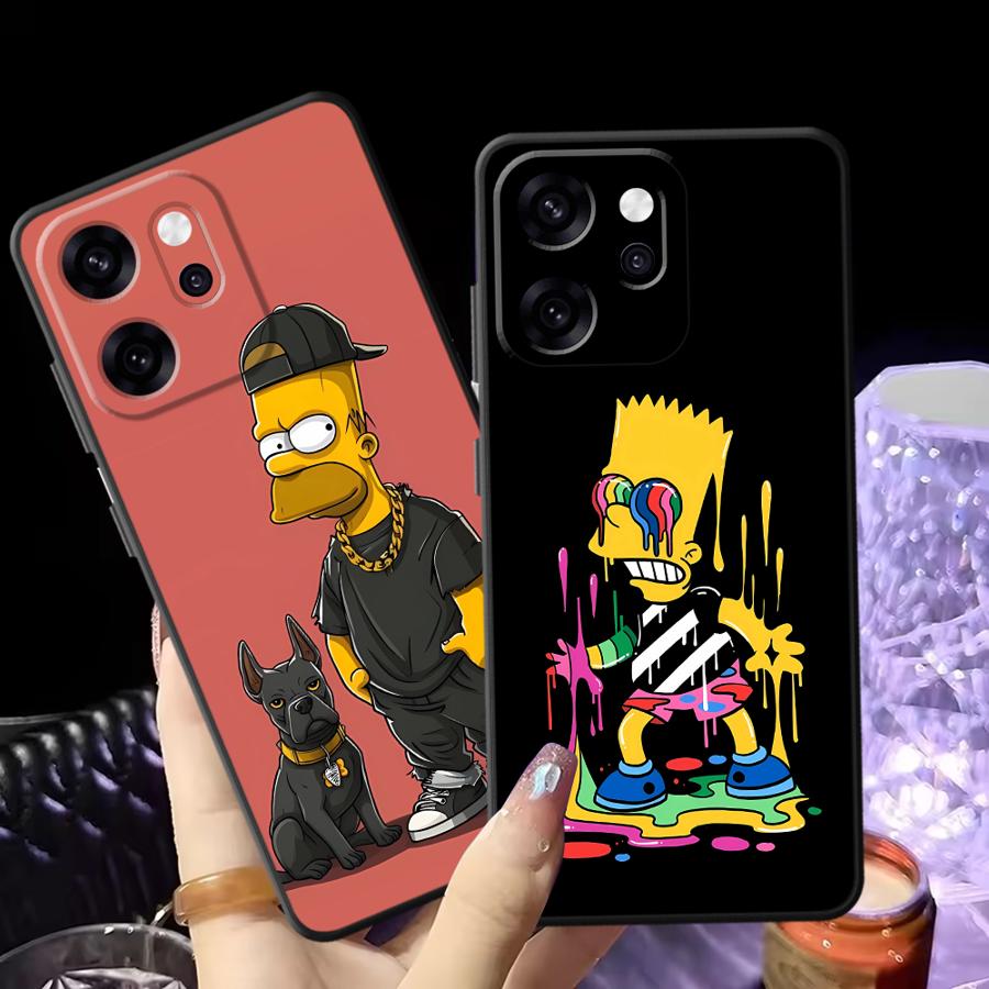 Чехол для Oppo A83 A76 F9 F11 F29 A74 A78 A84 A98 A96 A93 Reno 4F 5 6 7 8 10 11 14 Чехол для телефона Мультяшный С-Симпсоны