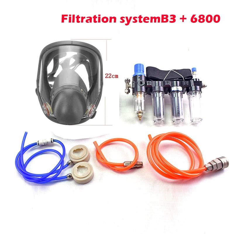 Система фильтрации пыли с подачей воздуха 6800Маска от химической краскиПолнолицевая маскаСистема фильтрации воздуха