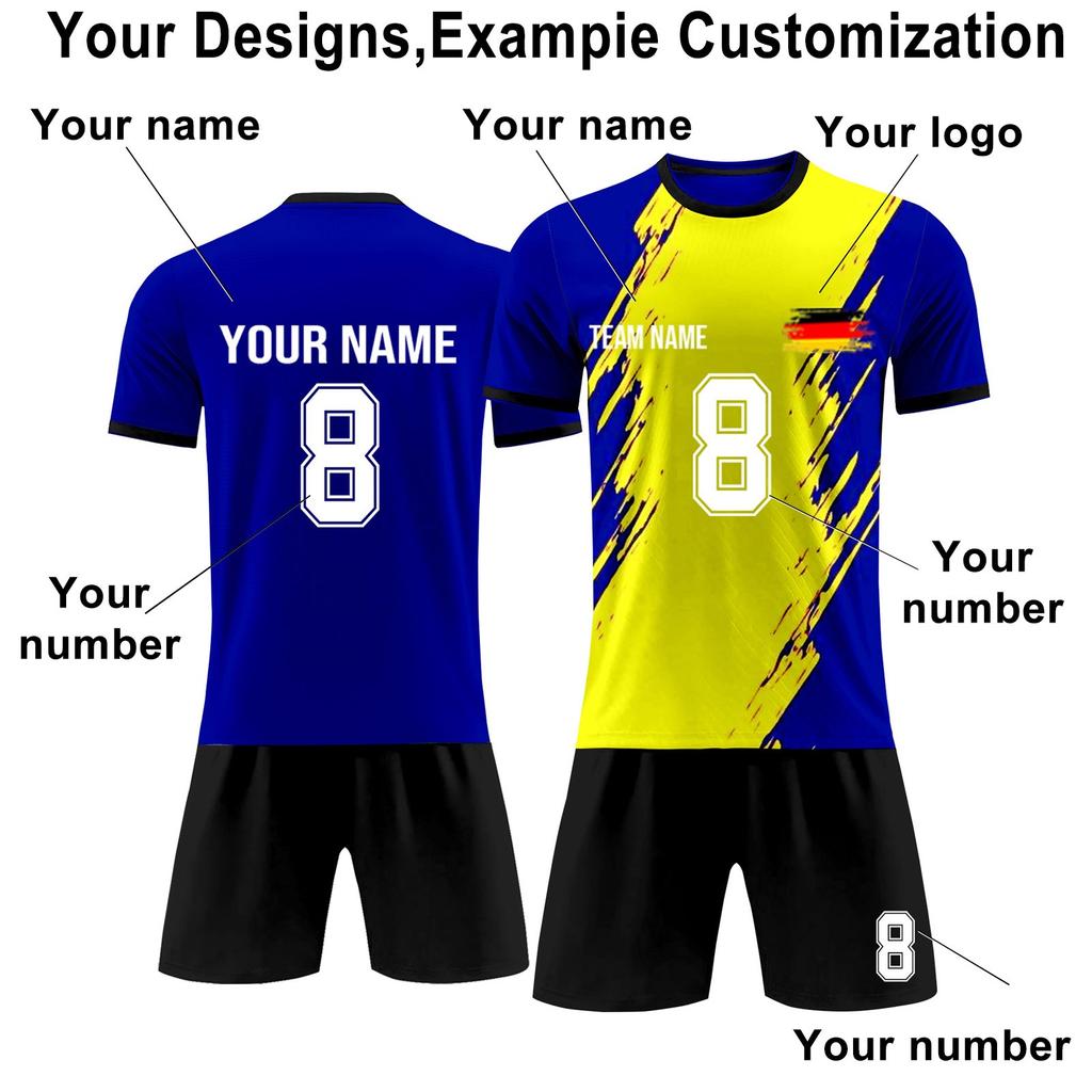 Personalised Shirts Kit Mens Girls With Name Number Custom Football Jerseys For Boys Training Suit