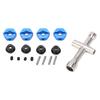 4PCS RC Car Metal 5mm Thick Wheel Hex Nut with Cross Sleeve for TRAXXAS SLASH 4X4 2WD