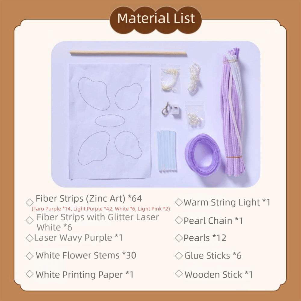 Iron Wire Strip Stick Butterfly-shaped Lantern DIY Kit Mid-Autumn Festival Lantern Hanfu Props