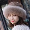Women's Princess Style Mink and Fox Fur Winter Hat