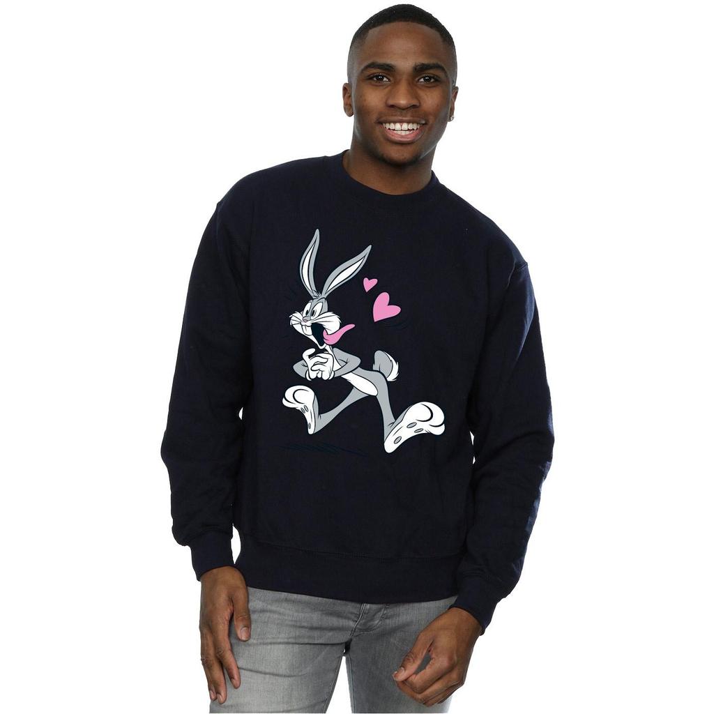 Looney Tunes Mens Bugs Bunny In Love Sweatshirt