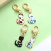 4 шт. Красочный эмалевый милый брелок в виде кошки, Сплавной брелок в виде животного, Для ключей от машины, Рюкзаков, Кошельков