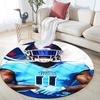A.J. Brown pattern round rug,Carpet Rug for Living Room Bedroom Playroom ,Non-slip Floor Mat,Holiday Gifts and Birthday Gifts.
