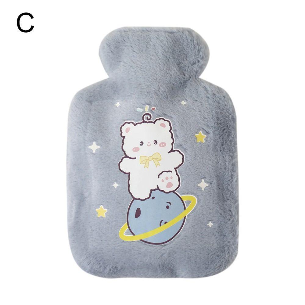 Cartoon Tummy Warmers 500ml Hand Warmer Hot Water Bottle Plush Cover Hot Water Bag