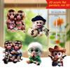 New Acrylic 2D Flat Glasses Cute Monkey Car Pendant Rearview Mirror Car Backpack Small Pendant