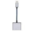 Адаптер 2 в 1 Type C на Type C   Type C на     с USB C PD 60 Вт Быстрая зарядка