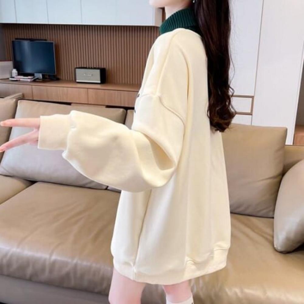 Navava Heart Two In One Turtleneck Long Sleeve Sweatshirt Nt2133