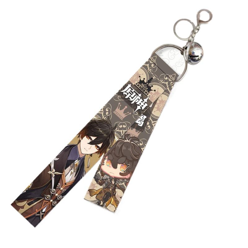 Брелок с подвеской в ​​виде игрового стримера, косплей Mengpa Mondstadt, брелки с героями мультфильмов, ювелирные изделия для фанатов