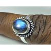 Кольцо из натурального голубого лабрадорита из 925 пробы твердого стерлингового серебра, размер США-7 PG-143