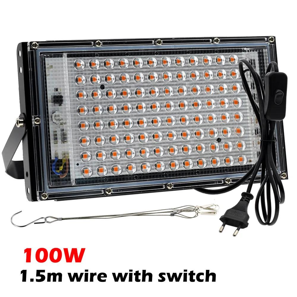 50W 100W 200W 300W Phyto Lamp 220V Full Spectrum Light Uv Plant Led Grow Light For Greenhouse Hydroponic Flowers Seeds Phytolamp