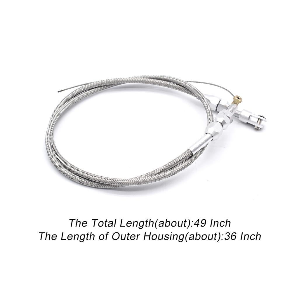 LS Engine Throttle Gas Cable 36 Inch Stainless Steel Braided Replacement for LS1 4.8 5.3 5.7 6.0