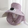 UV Protection Wide Brim Fan Hat Elastic Cooling Sunshade Hat Solar Fan Hat  Camping