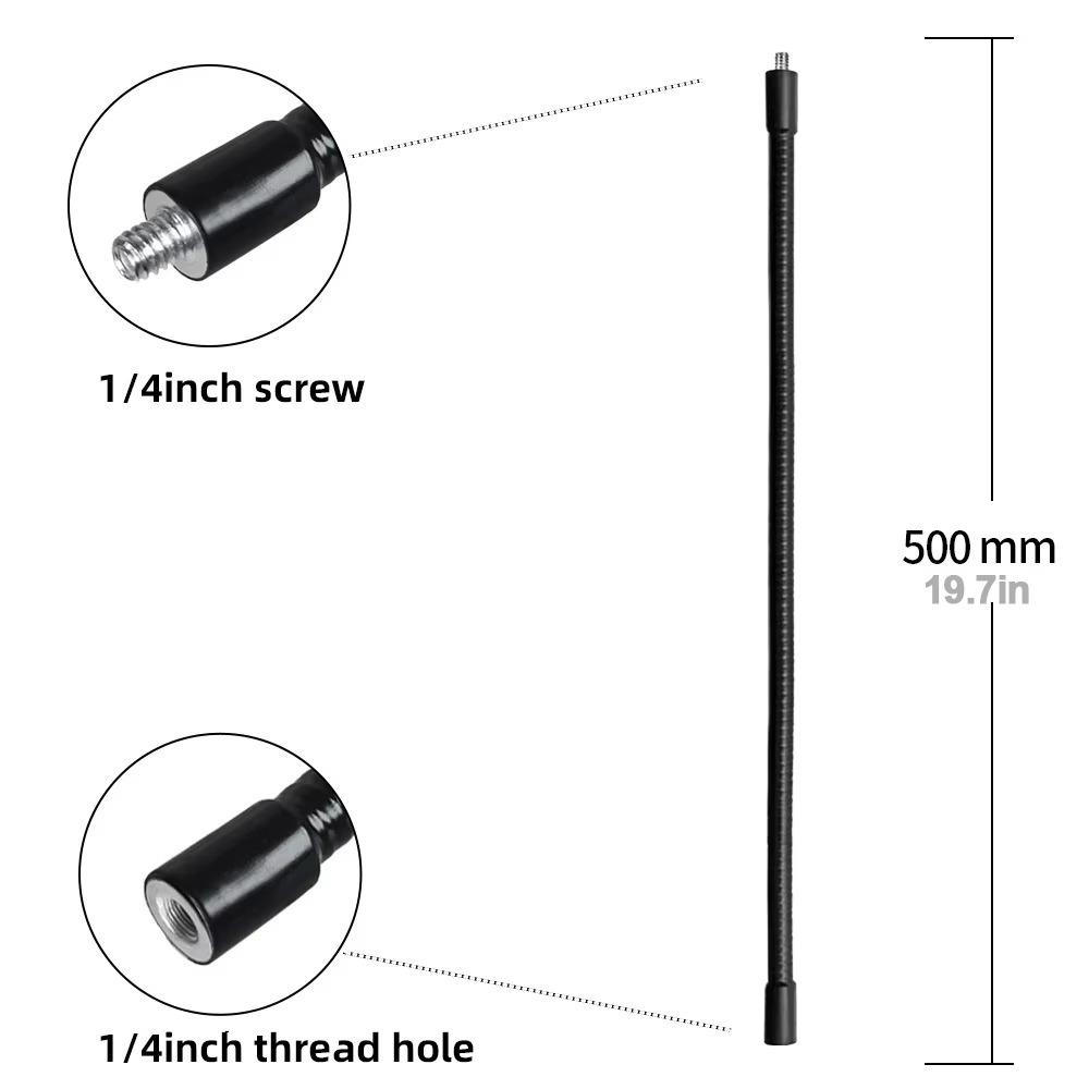 New Metal Monopod Metal Tube Rod Flexible With 1/4inch Screw Selfie Stick Stands Lightweight Tripod Extension Arm SLR Cameras 7