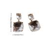 Dazzling Geometric Drop Earrings Sweet Ear Clip Women Transparent Ice Cube Earrings  Party