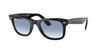Ray-Ban RB2140F 901/3F 52 WAYFARER СВЕТЛЫЕ ЦВЕТА Солнцезащитные очки - Черная / Прозрачная Градиентная Синяя Линза