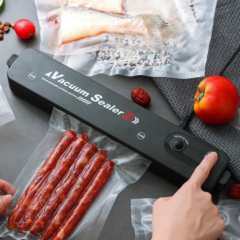 Home Kitchen Vacuum Sealer, Food Automatic Vacuum Sealer Small Plastic Sealer with 10 Vacuum Bags